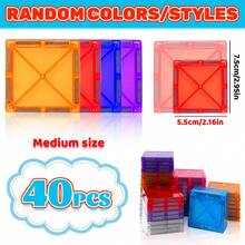 Glowing Window Magnetic Building Blocks Set, 3+ Years Old Children Light And Shadow Construction Toy, Transparent Glowing Blocks Can Create Various Structures - Multicolor - View 11