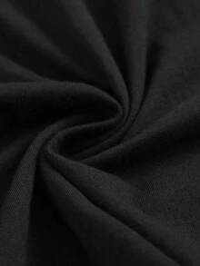 Camiseta de Mujer con Patrón de París - Negra con Impresión Blanca - Top Casual Suave y Transpirable - Diseño de Cuello Redondo Suelto - Lavable a Máquina, Ropa de Verano, Moda Urbana, Tela Cómoda, Manga Corta, Estilo de Moda - Negro - Ver 5