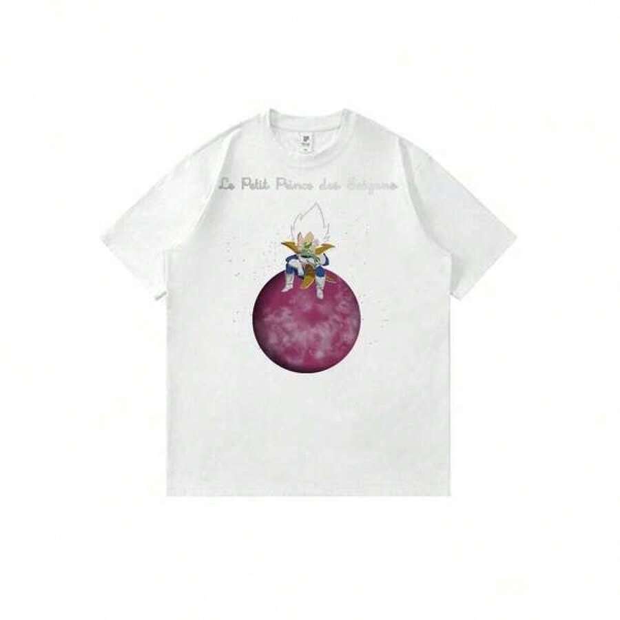 Camiseta informal con estampado Y2KDragon-Balls-Vegetasss-The-Little-Princes-Of-The-Saiyanss 2026 Anime Japonés Camisetas para Hombre Camisetas Divertidas y Lindas de Dibujos Animados para Mujer Camisetas de Manga Corta Camisetas con Estampados Kawaii Camisetas Gráficas Cuello Redondo 100% Algodón, Camisetas de dibujos animados para mujer, Prenda masculina de moda, Camisetas de anime japonés para hombre, Bonita camiseta estampada - Blanco - Ver 1