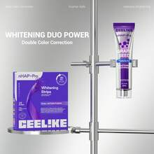 [CEELIKE] 紫色美白牙貼附含口部撐開器 - 7/21次療程 - 含奈米羥基磷灰石保護牙釉質 - 無過氧化物配方 - 14貼+葡萄籽 - 查看 4
