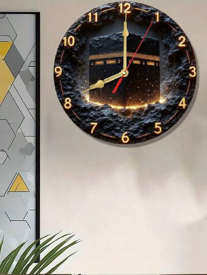 1 Stück 10-Zoll/12-Zoll Holz Wanduhr, geeignet für Zuhause, Schlafzimmer, Wohnzimmer, Schlafzimmer Wanduhr | Mondlicht Thema Dekoration | langanhaltend Wanduhr, Wohnzimmer Wanduhr