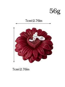 Burgundy Sunflower Scented Candle, 3D Floral Design, Soy Wax Smokeless Long-Lasting Fragrance, Romantic Valentine's Day Thanksgiving Gift, Atmosphere Decor For Bedroom, Home, Aromatherapy Desktop Ornament - Flower Candles - View 9