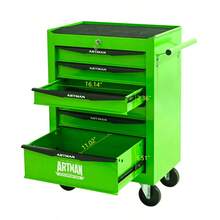 Rolling Metal Tool Chest With 6 Drawers 20" 6-Drawer Tool Chest Cabinet With Ball Bearing Drawer Slides Steel Tool Storage Box Organizer -GREEN - Green + Steel1 - View 8