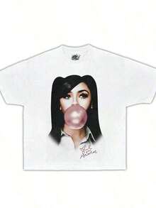 1 Piece Mariah Scientist Rapper Young Hip-Hop T-Shirt For Men And Women, Classic Women's T-Shirt With Free Thugs Print, Crew Neck, Short Sleeve, Y2K Vintage Streetwear Style, Oversized Graphic Cotton T-Shirt For Women, Loose And Comfortable, 180g 100% Cotton, All Designs Are Printed. Unisex. - A4 - 查看 2