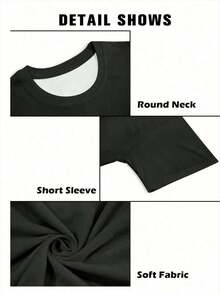 1 Piece Of Cartoon Design T-Shirt For Mom And Dad, Matching Family T-Shirt, Birthday Party T-Shirt, 100% Cotton T-Shirts For Women, Casual Short Sleeve Round Neck Printed T-Shirts For Women, 1 Piece Of 180g 100% Cotton Fashion T-Shirt, All Designs Are Printed. Unisex. - Mom - 查看 5