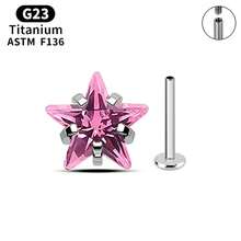 1 chiếc khuyên tai đinh tán hình ngôi sao mini 4mm không gây dị ứng, phù hợp cho cả nam và nữ, khuyên tai kẹp tai nhỏ nhắn tinh tế, khuyên tai xỏ lỗ tai Dopamine. - Ngôi sao - Xem 15