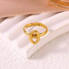 1 chiếc nhẫn hình rắn tối giản có thể điều chỉnh, thiết kế độc đáo sang trọng, phụ kiện thời trang cá nhân hóa dành cho nữ, phù hợp để đeo hàng ngày và làm quà tặng. - Vàng - Xem 11