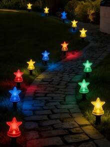 20/10 LED Solar Garden Lights, Solar Outdoor String Lights, Button Control, 8 Flashing Modes, Suitable For Various Holiday Decorations, Courtyards, Lawns, Gardens, Villas, Valentine's Day Decor Lighting - Black - View 11