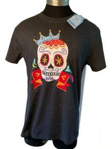 Pijama de manga corta para hombre Little Blue House Hatley, Día de los Muertos, talla M - NWT - Negro - Ver 1