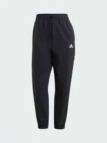 Adidas Women's Casual Comfortable Drawstring Capri Length Sports Pants, Spring/Autumn - Black - View 1