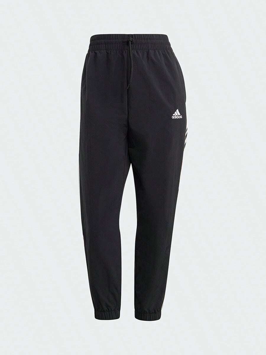 Adidas Women's Casual Comfortable Drawstring Capri Length Sports Pants, Spring/Autumn - Black - View 1