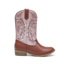 Cowgirl Cowboy Western Boots Girls Mid Calf Riding Shoes Little Kid/Big Kid - 粉紅色/棕色 - 查看 5