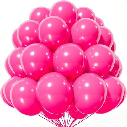 20pcs/50pcs Per Set, 10-Inch Rose Red Latex Balloon Set. Suitable For Engagement, Confession, Indoor Decoration, Grand Opening, Anniversaries, Parties, Weddings, Graduation Ceremonies And Birthday Parties