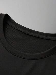 1 pieza de conjunto de dos piezas para mujer con estampado de mariposa Motherhood, ropa de verano para mujer, casual, transpirable, ligera, para uso diario, 180g, 100% algodón. - Negro - Ver 3