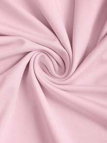 Vestido mini elegante francés de mujer con volantes asimétricos en el hombro, ceñido al Body, que estiliza la silueta - Rosa - Ver 6