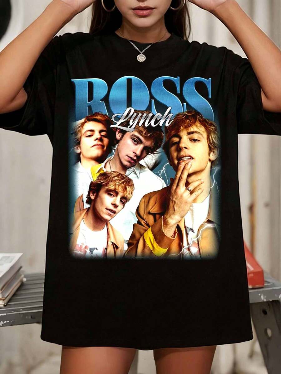 ROSS LYNCH R5 T-Shirt Homage Shirt Driver Era Shirt, Funny  Austin And Ally Shirt - Black - View 1