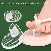 Flip Flops With Silicone Anti-Slip Pads, Super Soft, Pain & Friction Relief, Summer Foot Care Essential - Transparent 2 Pairs - View 5
