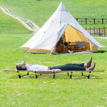 YUNRUX Camping Cots - 卡其色 - 查看 11