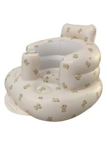 1 Assento inflável para bebê em PVC com estampa de desenho animado, ideal para aprendizado, atividades ao ar livre, férias e viagens. Perfeito para bebês a partir de 3 meses de idade (basta pressionar manualmente para inflar, sem necessidade de bomba de ar). - Multicolorido - Ver 7