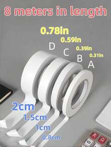 1 Roll Super Sticky Easy Tear Transparent Double-Sided Tape, Heavy Duty Transparent Durable Adhesive Tape, Suitable For DIY Crafts, Photo Album Mounting, Office Documents Pasting, School Projects, Wall Decor, Frame Decoration, Etc. - Multicolor - View 12