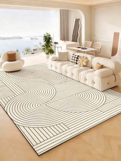 1pc Fashion Style Indoor Decorative Large Rug, New Faux Wool Washable Bottom Indoor Carpet, Living Room Rug, Sofa Rug, Bedroom Rug, Bedside Anti-Slip Mat, Room Floor Mat, Dining Kitchen Rug, Office Chair Pad, Entryway Doormat, Outdoor Picnic Blanket, Outdoor Camping Mat