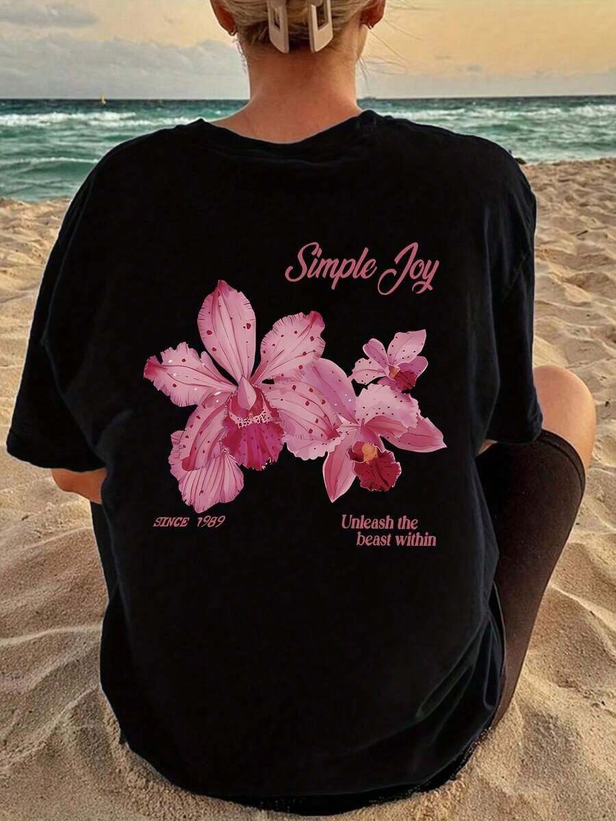 Plus Size T-Shirts - Black - View 1
