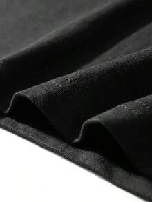 Camiseta Casual de Manga Corta - Estampado de Camuflaje Geométrico, Cuello Redondo, Estilo Pullover, Colección Primavera Verano - Negro - Ver 6