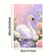 1pc/2pcs Cute Healing Style Swan Pattern Printed Handkerchief. The Size Is 16 * 24 Inches, Suitable For Kitchen Decoration Or Exquisite Gifts. It Can Be Used For Cleaning And Wiping Items, As Well As For Home Decoration. Suitable For Various Purposes In Kitchens And Restaurants, It Is An Ideal Kitchen Utensil. - Multicolor - View 5