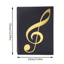 A4 Piano Sheet Music Binder, 20 Pages 40 Slots Large Capacity Expandable Music Score Folder, Matte Inner Pages For Writing, Transparent Inner Pages Anti-Glare, Anti-Fold Waterproof Durable, Suitable For Daily Practice, Band Performance, Stage Performance, Music Classroom - Multicolor - View 7