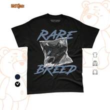Gamma Blue 11s T-Shirt Matching The Rare Breed Inside Sneakerhead Urban Graphic T-Shirt, Unisex Aesthetic Blue And Black T-Shirt. - 款式 - 查看 1
