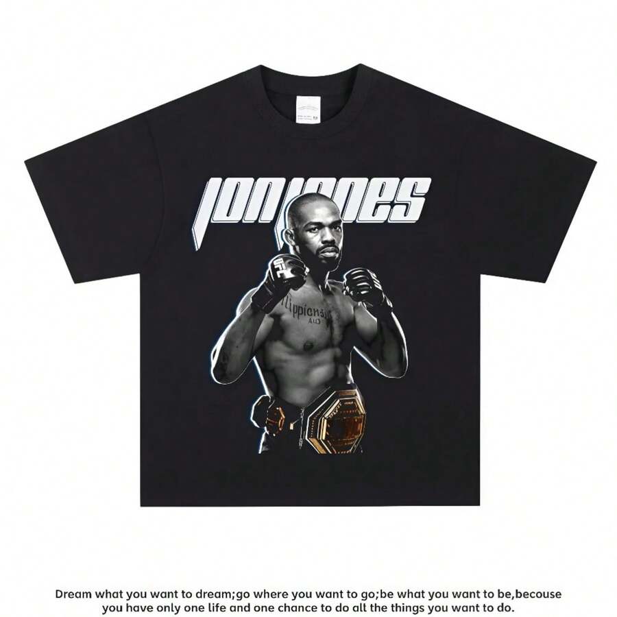 2026 Jon Jones Graphic T-S1Hirt 's Cotton Relaxed Breathable Crew Neck Moisture-Wicking Vintage Fan rel C1Asual .220G man Al1 godn spine, 220G A1DA for stability. The styling A1DA1 is suitable for all identities, both male and female. Fabric S 1 fabric C 1ality, practical in any combination A1JE, soft to the touch but designed for permanence. Fresh blouses, fall suits, VaC1Actions, Mexican themed, 2026 World Cup themed dresses - Negro - Ver 1
