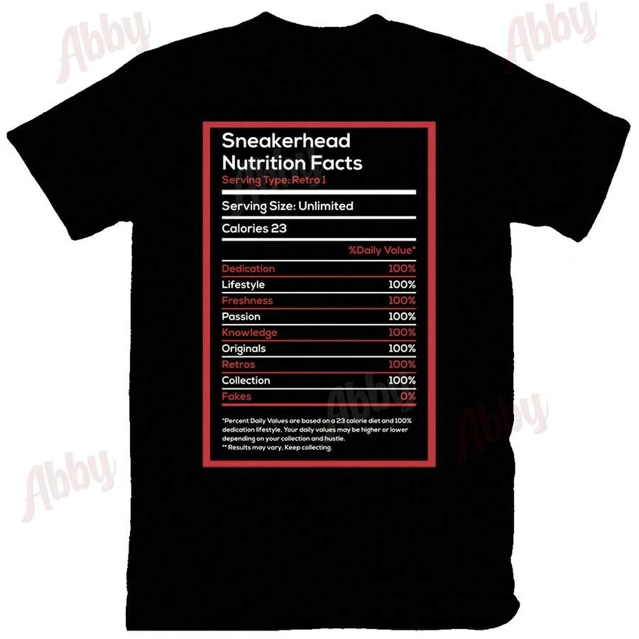 Nutritions T-Shirt To Match The Retro 1 Low Black Toe T-Shirt, Jordans 1 Low Black Toe T-Shirt, Low Black Toe Sneaker T-Shirt - 款式 - 查看 1