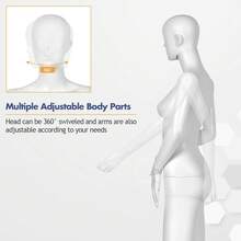 GOFLAME Mannequin Adjustable Torso Manikin Dress Form 177 Cm Realistic Female Full Body Model With Metal Base For Clothing Store Exhibition - A - View 4