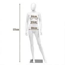 GOFLAME Female Full Body Model With Base Adjustable 177cm Mannequin Torso Manikin Dress Form For Clothing Store Exhibition - B - View 2