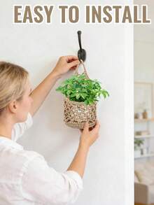 1/2/4件組室內懸掛植物盆栽，適用於4英吋以內植物，室內壁掛植物架，室內壁掛花盆，懸掛植物 - 彩色 - 查看 3
