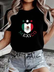 Camiseta personalizadadeBanderadeCorazóndeMéxico100%Algodón-DiseñoPatrióticoVintageconÁguilayEstrellasparaelDíadelaIndependenciadeMéxico(16deSeptiembre)yEntusiastasdelOrgulloNacional-PerfectaparaCelebracionesyExpresióndeIdentidadCultural-VintageCalleEstiloUnisexoSueltoAlgodónCortoMangaTripulaciónCuelloCamiseta - Negro - Ver 6