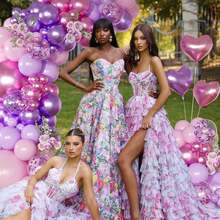Conjunto de Arco de Guirlanda de Balões Rosa & Roxo, Inclui Balões de Folha Metálica com Lantejoulas em Forma de Coração e Balões de Látex, Adequado para Aniversário de Mulher, Chá de Noiva, Chá de Bebé, Decoração de Festa de Casamento - Conjunto rosa-arroxeado - Ver 5