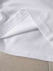 Women's Round Neck Short Sleeve T-Shirt With Money Print For Spring And Summer. - White - View 4