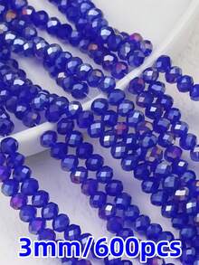 600Pcs 3mm AB Color Faceted Crystal Glass Beads, Rondelle Loose Spacer Beads For Jewelry Making DIY Crafts Wind Chimes Suncatchers Bracelets Necklaces - Multicolor - View 26