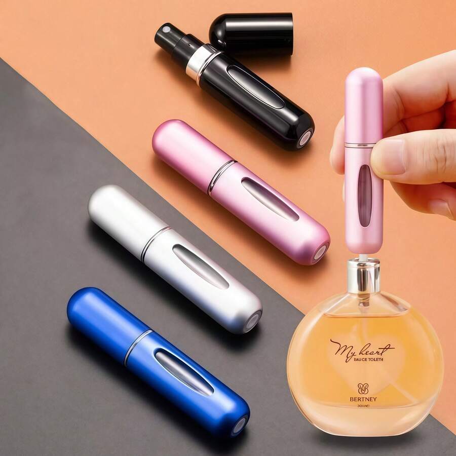 8ml Refillable Mini Portable Perfume Spray Bottle, Quick Refill Leak-Proof Fragrance Decant Bottle, Travel Outdoor Daily Cosmetic Storage Container, Portable Travel Accessory, Gift For Women And Girls - Perfume Decanting Bottles - View 1