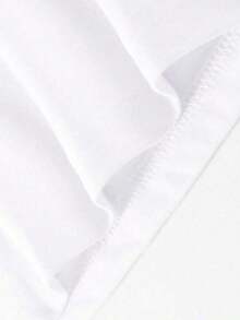 Camiseta blanca de manga corta y cuello redondo para mujer con un divertido estampado de una carita graciosa. - Blanco - Ver 8