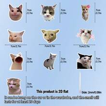 Car Air Fresheners - Cute Cat Faces Freshener Hanging 2.76in Ornaments Refresh Air Fragrant Pendant Essential Gift For 2D Flat Car Accessories Decoration Interior Home Household Long-Lasting Scent - Cute Cat Faces - View 4