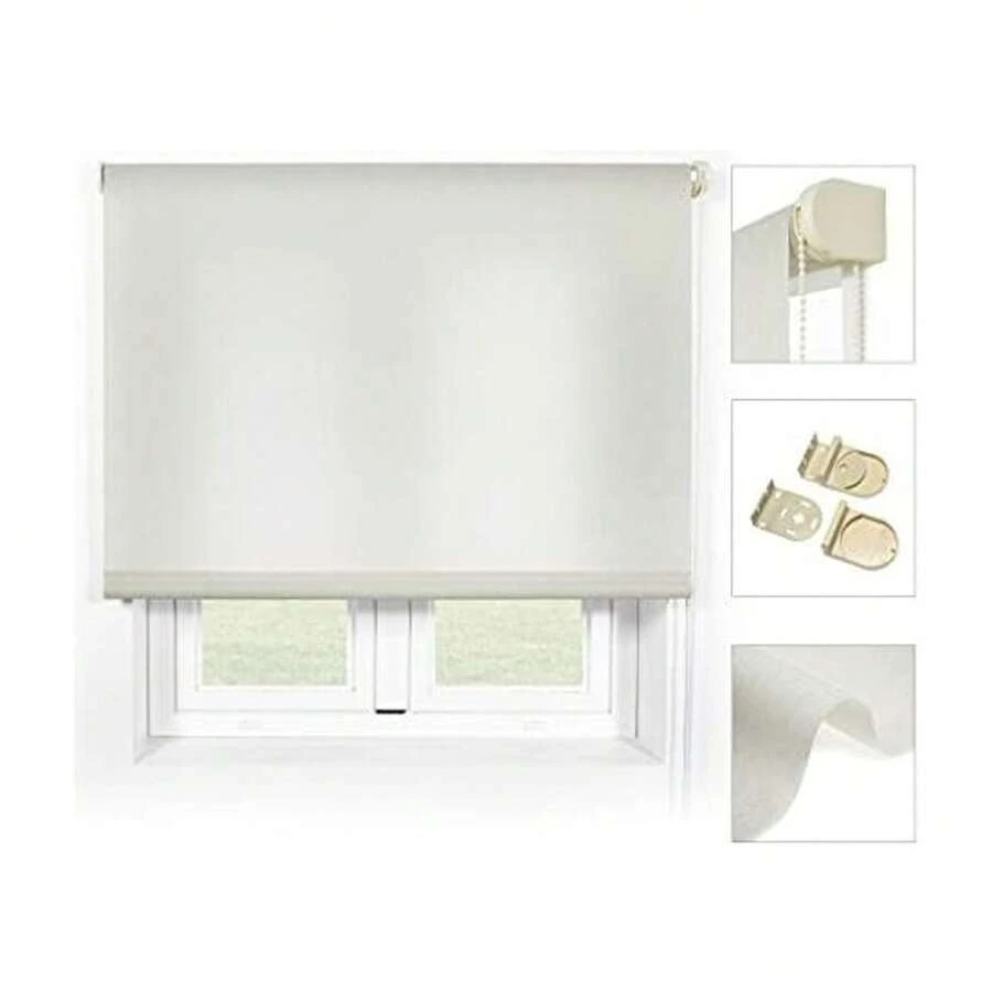 KIWI Premium Translucent Plain Roller Blind, Sizes From 80 To 200 Cm Wide And From 175 To 240 Cm High, Easy Installation For Wall Or Ceiling Mounting, Available In 5 Colors - Stone - View 1