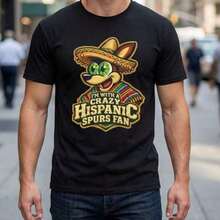 1 camiseta para fanáticos de los Spurs de San Antonio, regalo para fanáticos del baloncesto de San Antonio, camiseta gráfica Fiesta Coyote, 180g 100% algodón. - Negro 14 - Ver 12