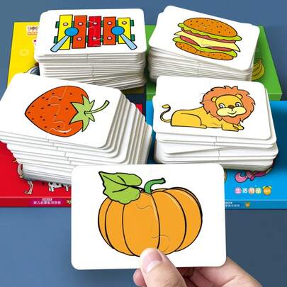 Bộ 2 mảnh ghép hình dành cho người mới bắt đầu, đồ chơi ghép hình dễ dàng với các hình động vật và trái cây, bảng ghép hình hai mặt đầy màu sắc giúp học tập thực hành.