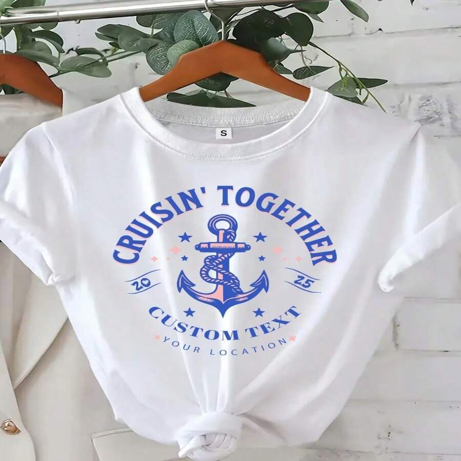 Camisetas de crucero personalizadas para familia o grupo, camisetas a juego personalizadas para navegar juntos, camisetas retro brillantes de vacaciones - Blanco - Ver 1