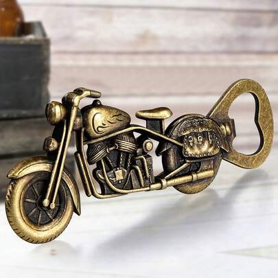 A Golden Motorcycle Bottle Opener - The Perfect Gift For Beer Lovers And Men - 5inch / 2inch / 0.3inch - 3 Ounces