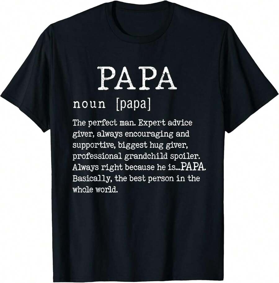 Camiseta unisex de manga corta, PapaDefiniciónDel padreDíaDivertidoAbueloPapáSustantivoCamisetasdemujer, MichaelJacksonGráficoCamisetaDulceDiseño,VeranoInformalDesgaste, CalienteClimaWear,camisetasparamujer,camisetasparahombre,playerasdehombre,,y2k,spiderman,regalosparaEsonovio,RetroVintage,playerasdehombregimnasio, spiderman, FIFACampeonato Mundial2026Camiseta,,regalosparaEsonovio, - Negro - Ver 1