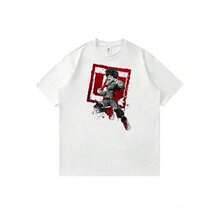 Camiseta de cuello redondoMy-Heros-Academia-Izuku-Midoriyas Summer Anime Character Print T-Shirt Unisex Crew Neck Casual Streetwear Tops,Camiseta con estampado kawaii,Top de estilo urbano hip-hop,blusas para mujer,La elección perfecta para tus atuendos de San Valentín,afiliado ,camiseta masculina con gráfico divertido,Prenda masculina de moda - Blanco - Ver 1