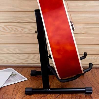 38cm Universal A-Frame Guitar Stand, Foldable Upright Bass Holder, Wooden/Electric Guitar Rack, Multi-Color Resin Material Music Instrument Stand, Suitable For Pipa, Liuqin Etc, Home/Studio/Stage Use